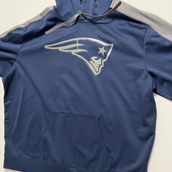 New England Patriots Hoodie NFL Apparel Navy Blue Sweatshirt Men's size 2XL XXL - Picture 1 of 6